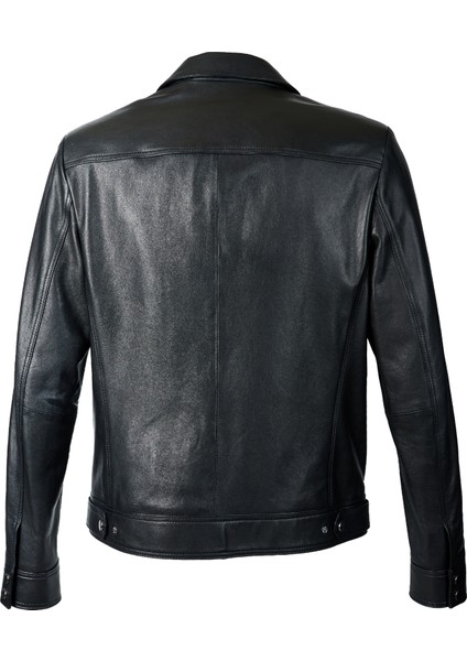 Fontana Erkek Slimfit Hakiki Deri Mont Siyah fiyatları