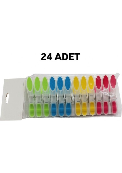 24 Adet Çamaşır Mandalı Iz Bırakmaz 24`li Ip Mandalı fiyatları
