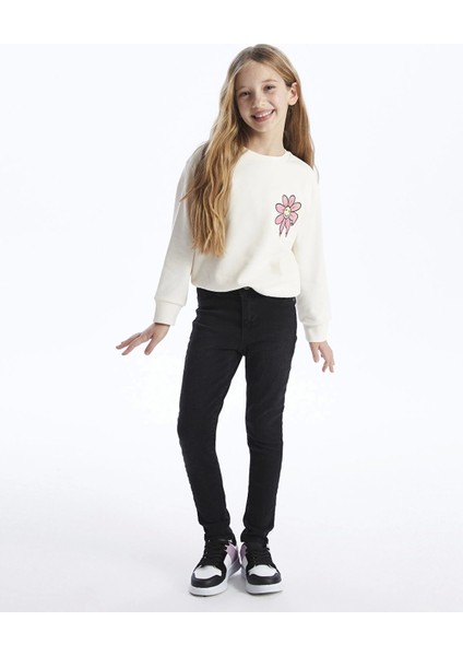 Lcw Kids Siyah Skinny Fit Kız Çocuk Jean Pantolon