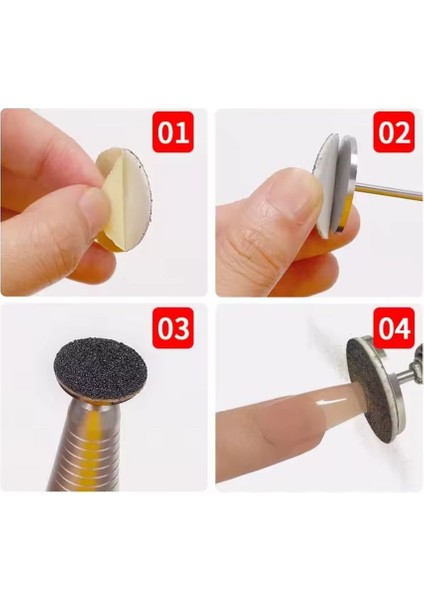 Pododisk 25 mm Metal Disk + 20 Adet Zımpara Set Freze Başlık + Zımpara Pedikür Topuk Tırnak Pro fiyatları