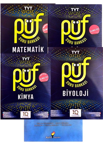 Püf Serisi Tyt Matematik+Fizik+Kimya+Biyoloji Soru Bankası-Deneme Hediye-