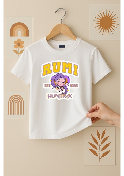 Blitzistanbul Kpop Demon Hunters Hunterix Rumi Baskılı Kız Çocuk Tişört 4-13 Yaş