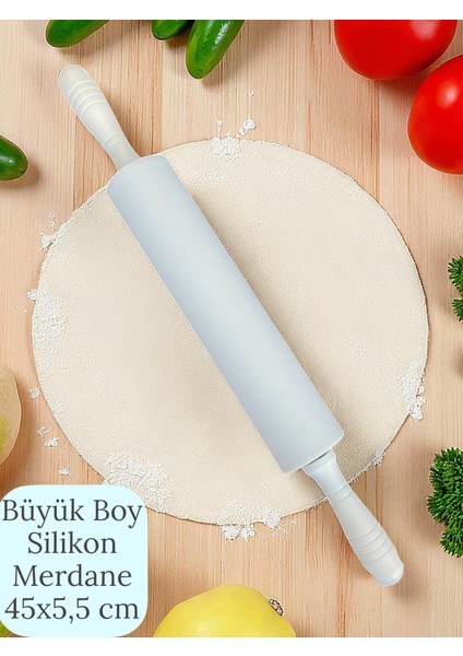 Plastik Saplı Silikon Gövdeli Merdane-Büyük Boy (45 x 5,5 x 25 Cm)