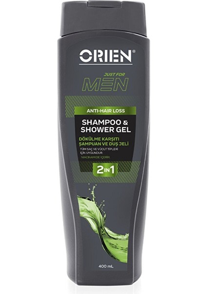 Men 2'si 1 Arada Dökülme Karşıtı Şampuan & Duş Jeli 400 ml
