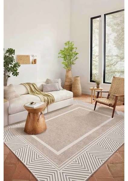 Dijital Kaymaz Yıkanabilir Modern Çerçeveli Geometrik Salon Halısı Mutfak Halısı Yolluk Ev Dekor DC-7237