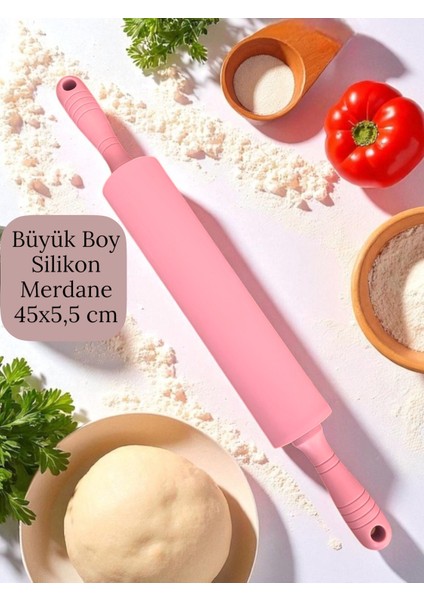 Plastik Saplı Silikon Gövdeli Merdane-Büyük Boy (45 x 5,5 x 25 Cm)