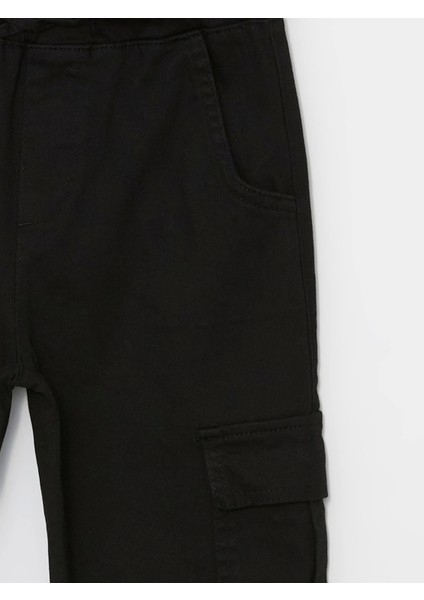 Lcw Kids Siyah Beli Lastikli Kız Çocuk Kargo Jogger Pantolon fiyatları