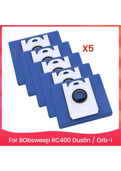 Bobsweep RC400 Dustin ve Orb-I Robot Süpürge Aksesuarları Için 5'li Toz Torbası Yedekleri (Yurt Dışından)