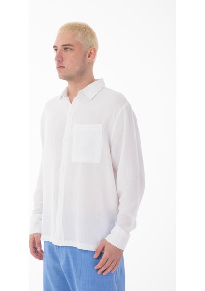 R-6054 Ayaklı Yaka Tek Cep Detaylı Uzun Kol Etamin Gömlek modelleri