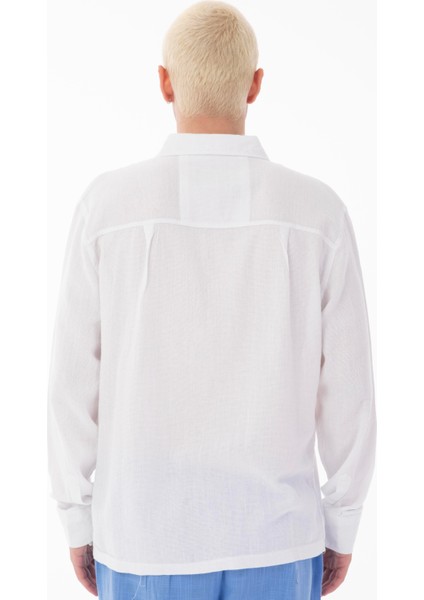 R-6054 Ayaklı Yaka Tek Cep Detaylı Uzun Kol Etamin Gömlek fırsatları