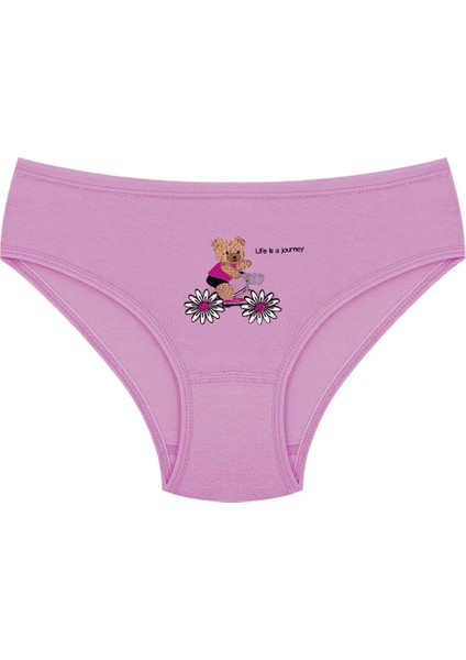 Kız Çocuk Külot 6'lı Baskılı (%96 Pamuk - %4 Elastan)