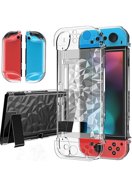Nintendo Switch OLED Kristal Pc Kılıfı Desenli Bölünmüş Tasarım Koruyucu Kılıf (Yurt Dışından)