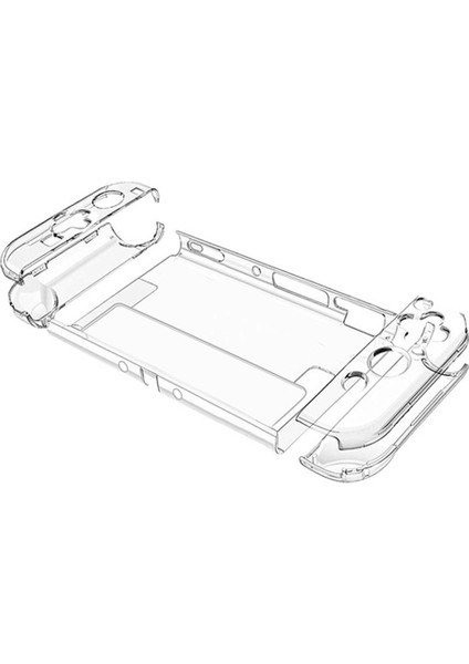 Nintendo Switch OLED Şeffaf Kristal Kılıf Sert Pc Bölmeli Koruyucu Kılıf ve Ayaklık (Yurt Dışından)