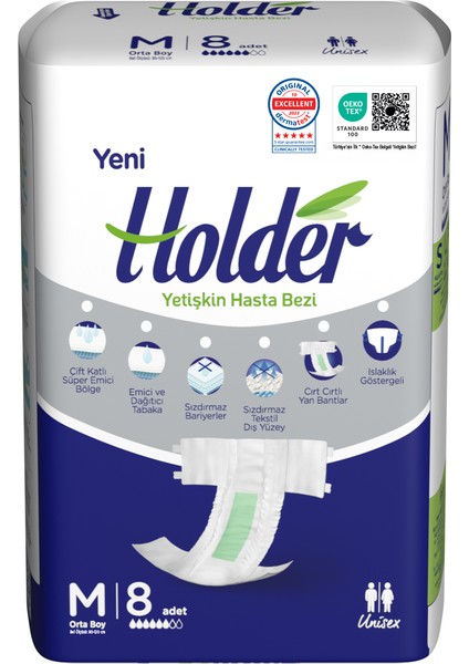 Medium Yetişkin Hasta Bezi - 8 Adet