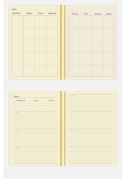 A5 Spiralli Vegan Deri Süresiz Planlayıcı Ajanda. 100 Gr. Ivory. 224 Sayfa. Lacivert