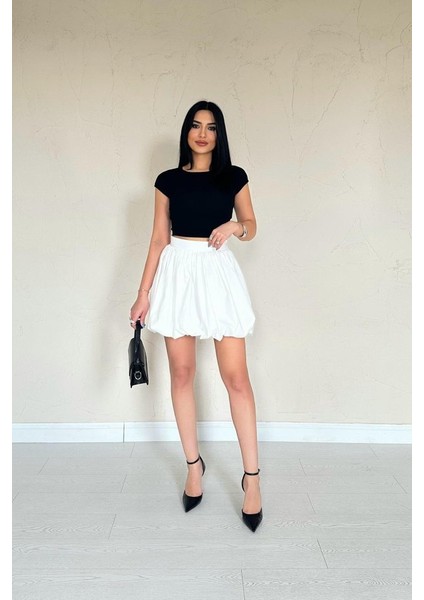 Soonaksesuar Beyaz Poplin Balon Etek fiyatları