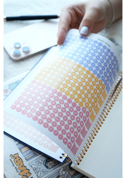 A5 Spiralli Vegan Deri Süresiz Planlayıcı Ajanda. 100 Gr. Ivory. 224 Sayfa. Kırmızı