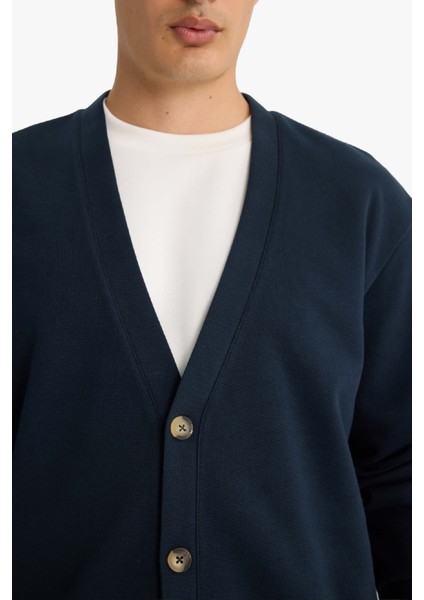 Regular Fit V Yaka Pike Düğmeli Hırka F2073AX25AU indirimleri