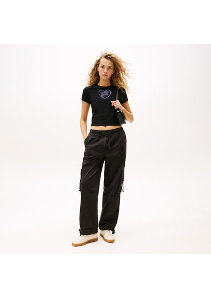 Loose Cargo Kadın Siyah Pantolon.bds