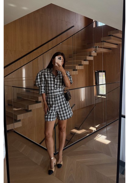 Ekoseli Gömlek Şort Takım fırsatları