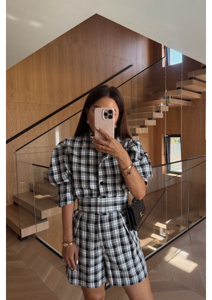 Ekoseli Gömlek Şort Takım indirimleri