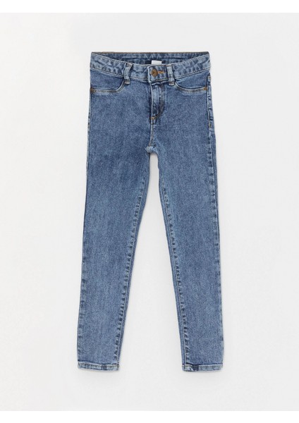 Lcw Kids Mavi Skinny Fit Kız Çocuk Jean Pantolon modelleri