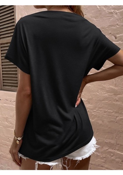 Soonaksesuar Kadın Tek Omuzu Açık Düğme Detaylı Salaş Viskon Bluz modelleri