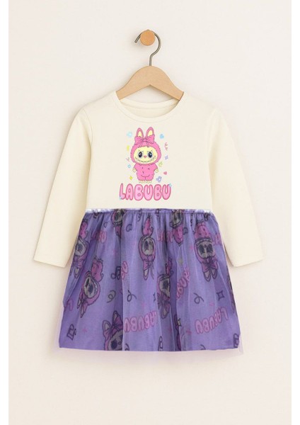 Kız Çocuk Labubu Baskılı Tül Etekli Elbise fiyatları