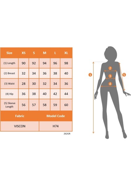 Soonaksesuar Kadın Uzun Kollu Yarım Balıkçı Yaka Viskon Elbise - 5 Li