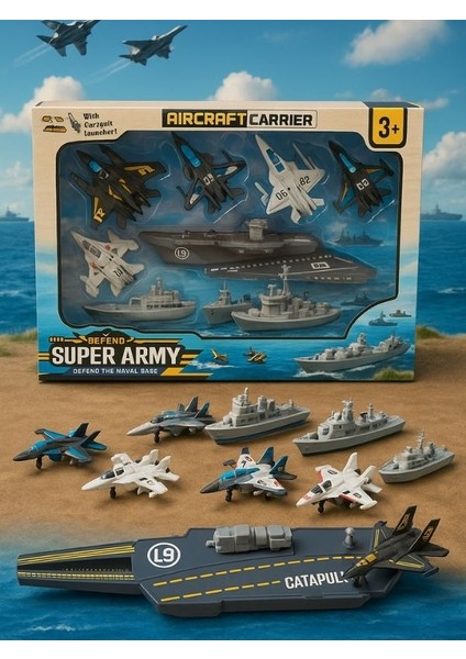 Super Army – Oyuncak Fırlatmalı Uçak Gemisi Seti