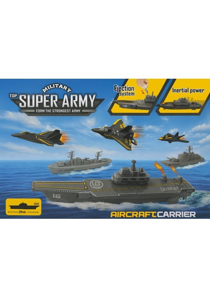 Super Army – Oyuncak Fırlatmalı Uçak Gemisi Seti modelleri