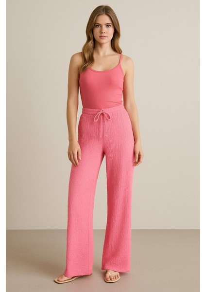 Soonaksesuar Kadın Beli Lastikli Pol Paça Pantolon indirimleri