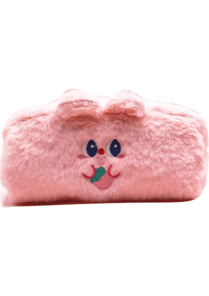 Büyük Kapasiteli Kalem Çantası Sevimli Ayı Öğrenci Peluş Kırtasiye Çantası (Yurt Dışından)