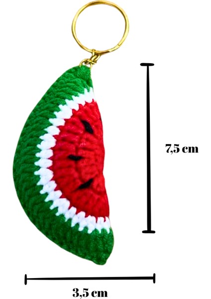 Karpuz Dilimi Charm Anahtarlık Aksesuar 7,5 x 3,5 cm fiyatları