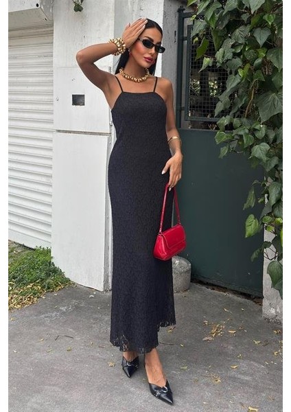 Soonaksesuar Askıları Ayarlanabilir Örme Dantel Elbise 2879