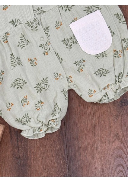 Yazlık Pamuklu Müslin Çiçek Desenli Kız Bebek Tulum modelleri