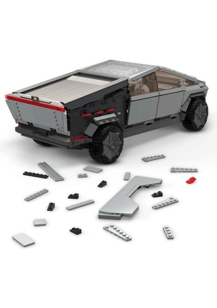 Tesla Araç Yapım Oyuncağı, 3283 Parça ve Aksesuarlarla Cybertruck Toplama Kamyonu modelleri