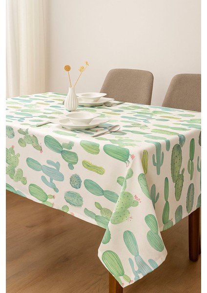 Kaktüs Desenli Masa Örtüsü, Sofra Bezi, Piknik Örtüsü