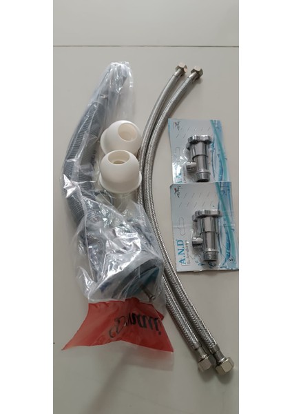 4 Ürünlü Set Taharet Musluğu +Lavabo Sifonu + 50 cm Branjman + Adaptör Conta