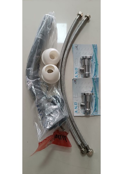 4 Ürünlü Set Taharet Musluğu +Lavabo Sifonu + 50 cm Branjman + Adaptör Conta fiyatları