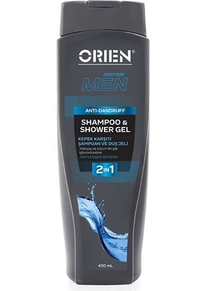 Men 2'si 1 Arada Kepek Karsiti Şampuan & Duş Jeli 400 ml
