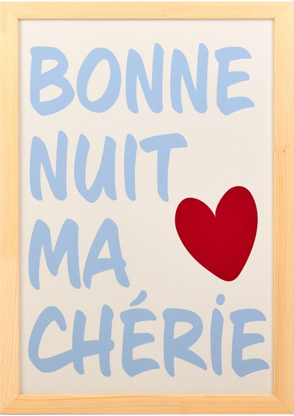 Deco Bold Hearts Duvar Panosu - Mavi - 40X60 cm