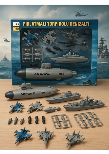 Fırlatmalı Torpidolu Denizaltı & Süper Ordu Oyun Seti