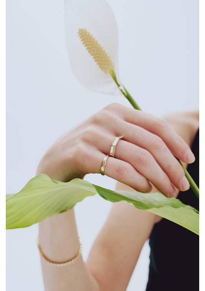 Reis x DeFacto 14 Ayar Altın Kaplama Tria Memoria Kadın 3'lü Gold Yüzük F4113AXNS fiyatları