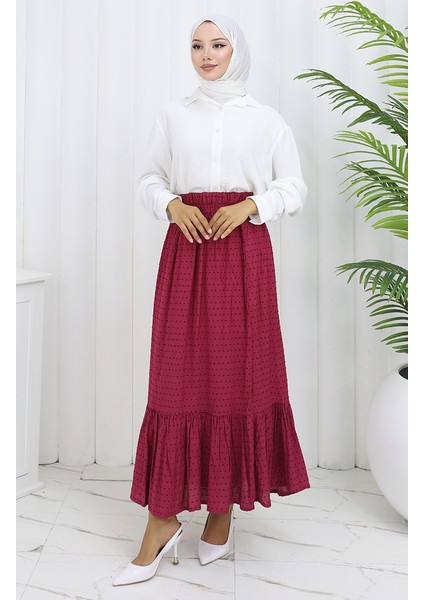 Beli Lastikli Etek 2127-02 Fuşya fiyatları