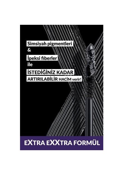 Exxtravert Ekstra Hacim Veren Maskara 9 Ml. Blackest Black