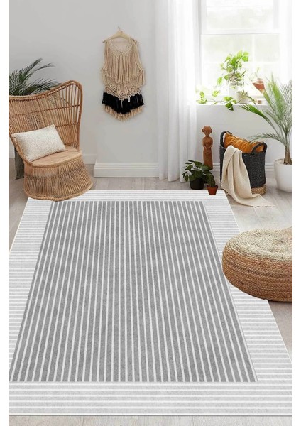 Dijital Kaymaz Yıkanabilir Modern Çizgili Salon Halısı Mutfak Halısı Yolluk Balkon Halısı Ev Dekor DC-7243