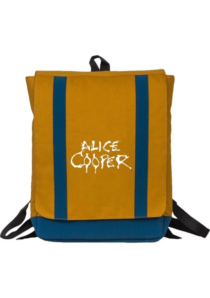 Alice Coper Logo Sarı Sırt Çantası