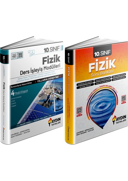Aydın 2025 10. Sınıf Fizik Ders Anlatım Fasikülleri + Konu Özetli Soru Seti 2 Kitap