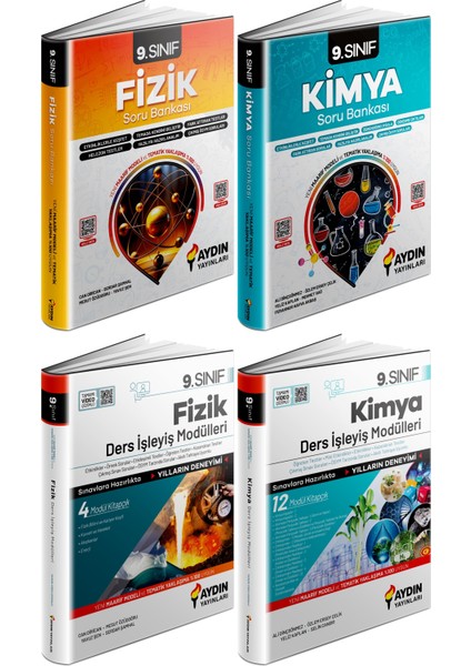 Aydın 2025 9. Sınıf Fizik + Kimya Ders Anlatım Fasikülleri + Konu Özetli Soru 4kitap